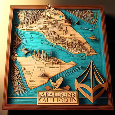 3D модель St Assassins Creed Revelations Mediterranean Traveler Map Pac (STL)